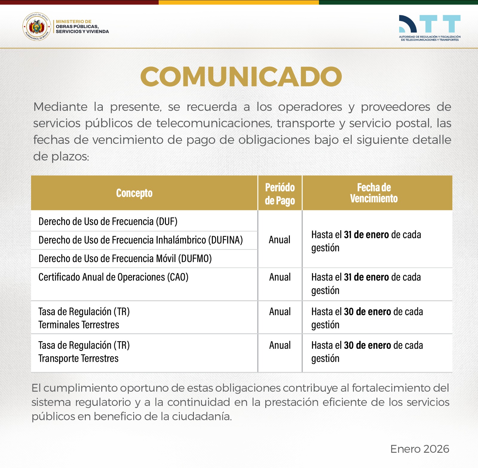 Comunicado