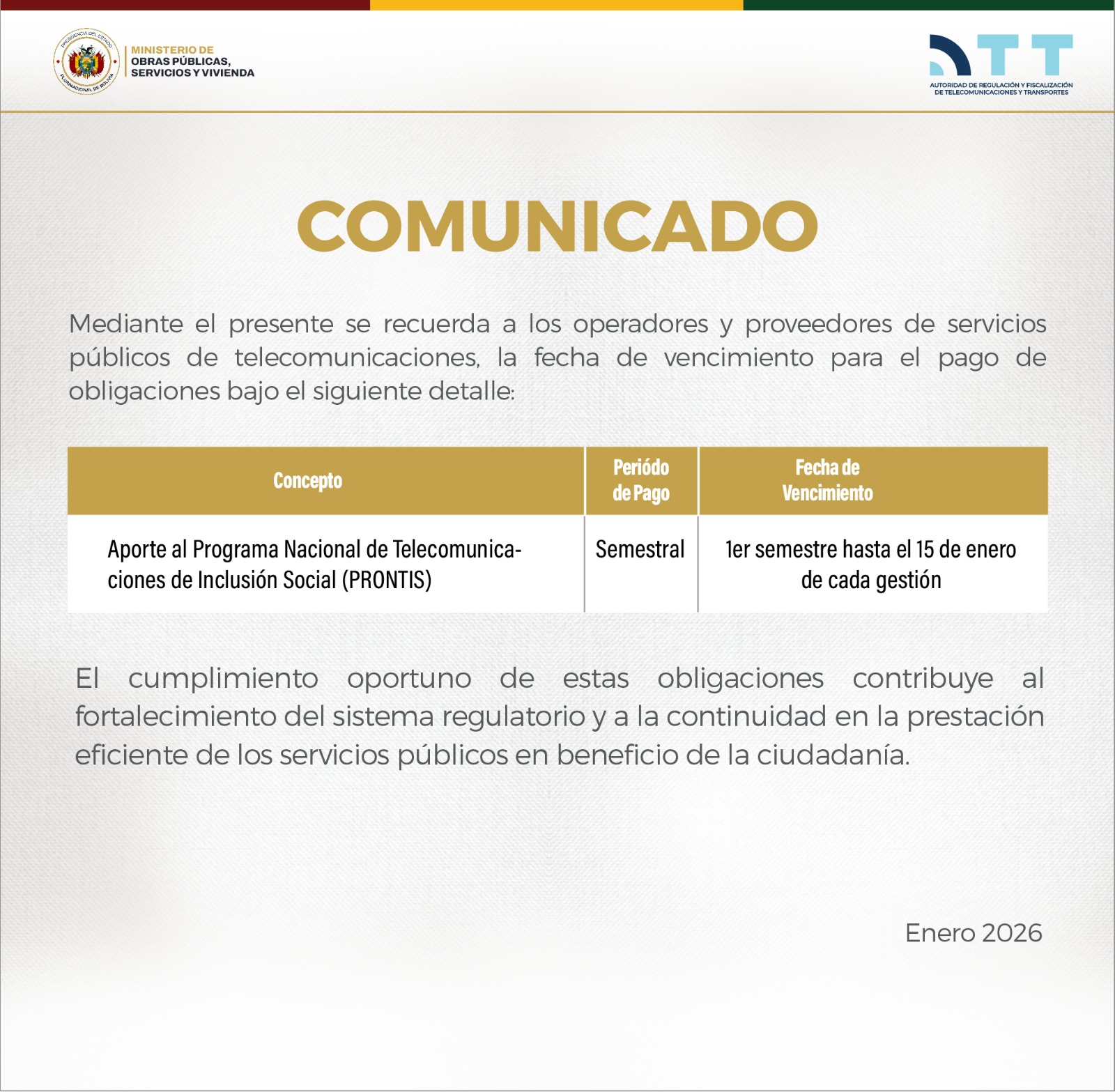 Comunicado