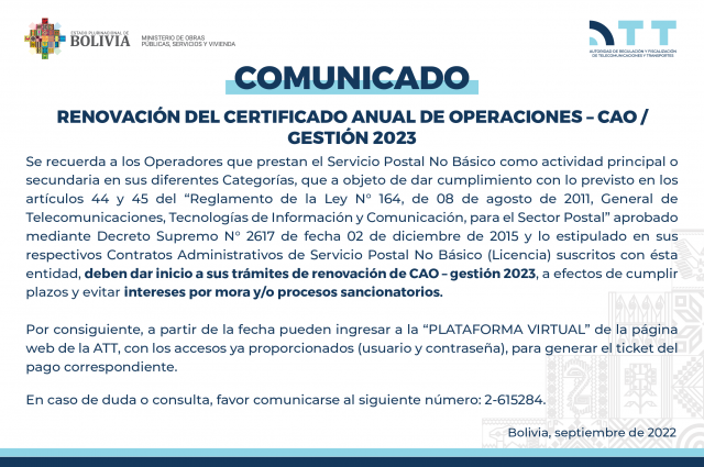 Imagen de comunicado