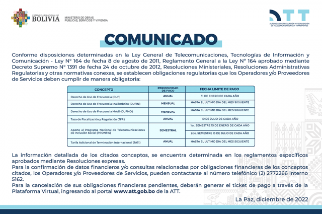 Imagen de comunicado