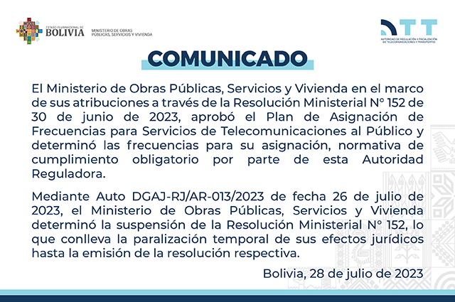 Imagen de comunicado