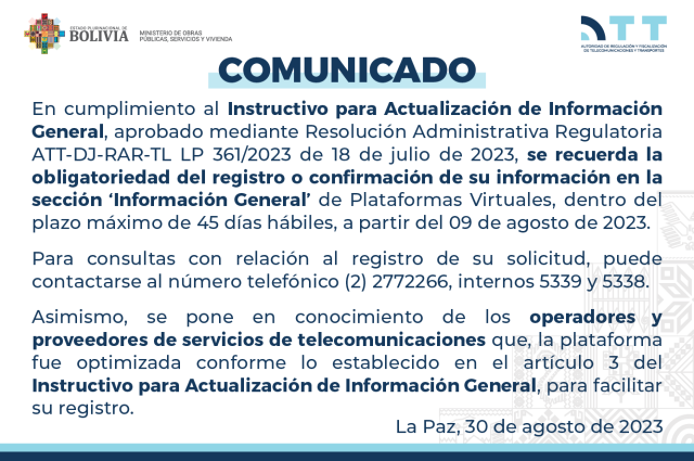 Imagen de comunicado