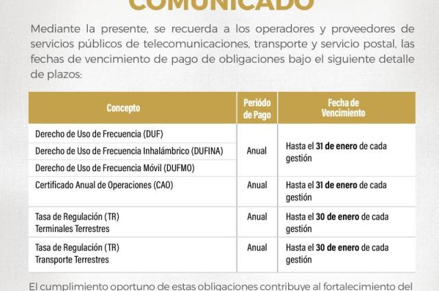 Imagen de comunicado