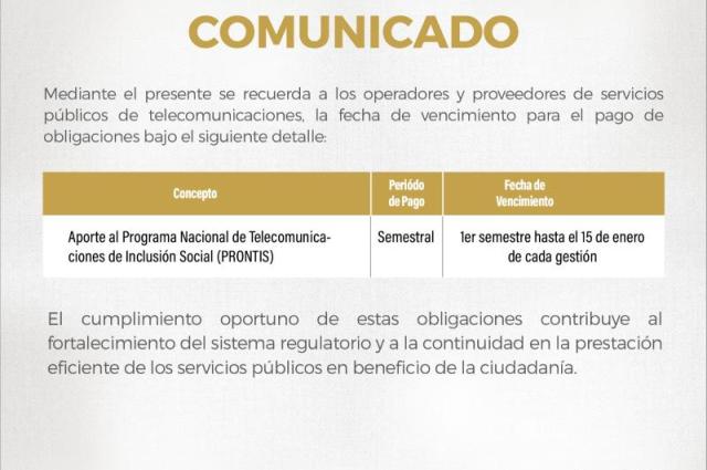 Imagen de comunicado