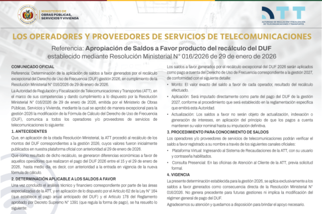 Imagen de comunicado