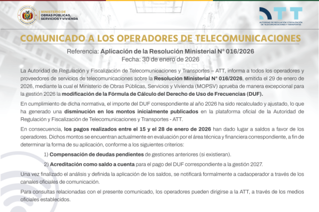 Imagen de comunicado
