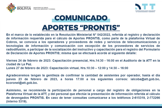 Socialización del instructivo y capacitación para el registro del Formulario de Declaración de Aportes PRONTIS