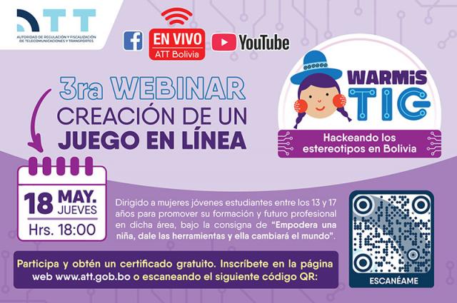 El proyecto de “LAS WARMI TIC” 3er Webinar: Creación de un Juego en Línea
