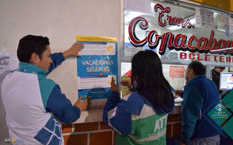 ATT desplegó operativos en terminales terrestres del país