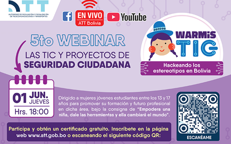 El proyecto de “LAS WARMI TIC” 5to Webinar: Las Tic y Proyecto de Seguridad Ciudadana