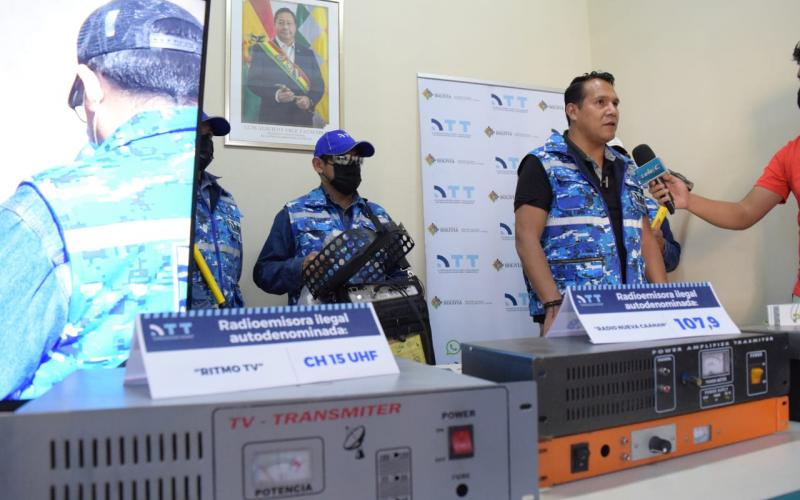 Un millón de bolivianos en equipos secuestrados a radioemisoras ilegales en Cochabamba 