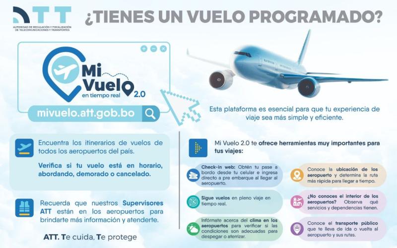 ATT lanza Mi Vuelo 2.0 para facilitar los viajes aéreos en Bolivia